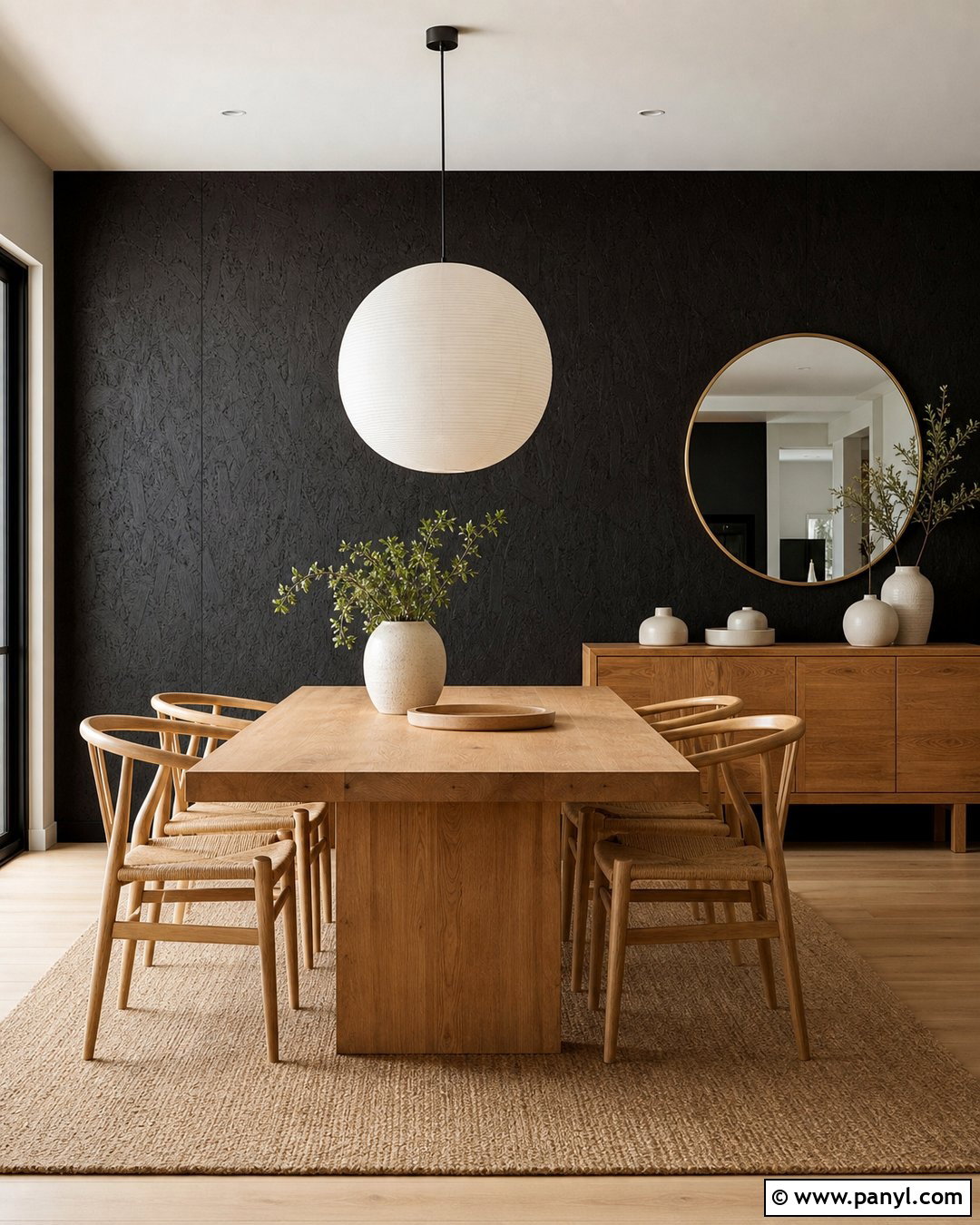 Black OSB Dining Room Walls - 20 Black Painted Osb Walls