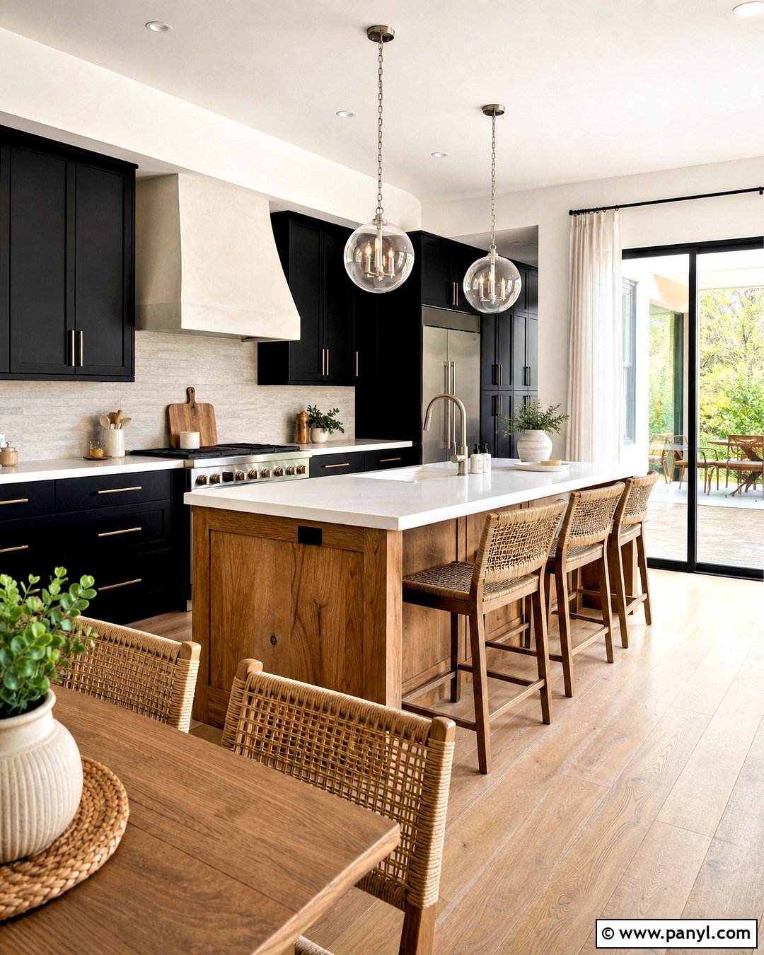 Black Open Kitchen - 20 open kitchen ideas