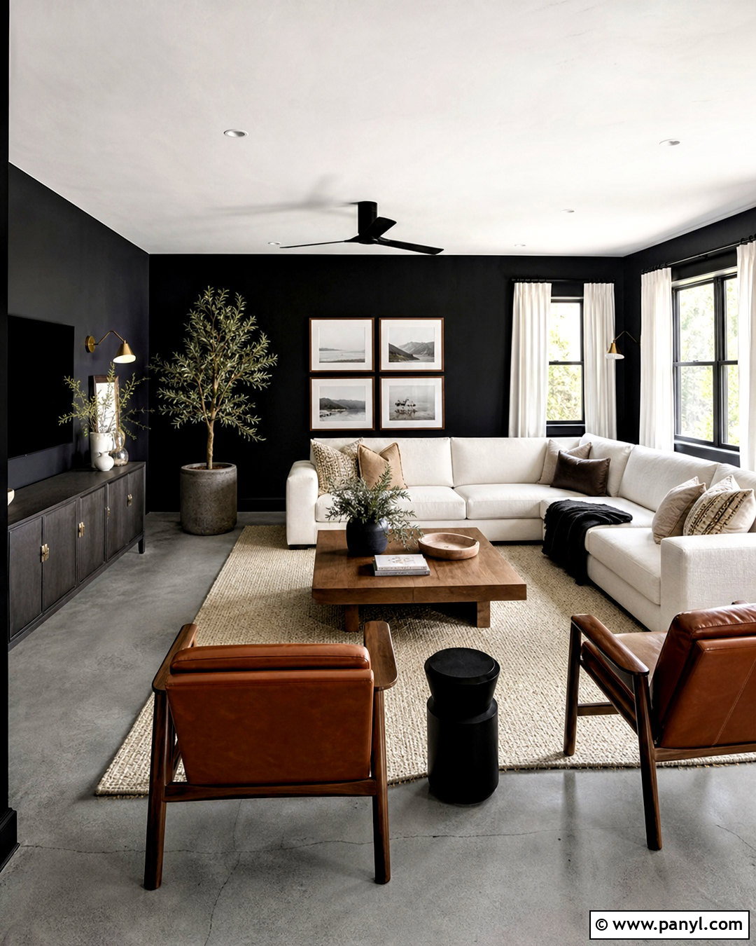 Black Paint With Gray Floors - 20 paint colors that go with gray floors