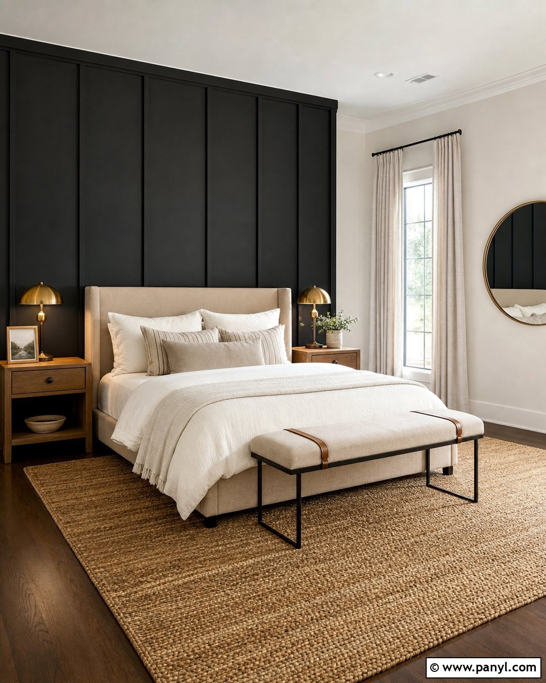 Black Painted Board And Batten Wall - 20 Black Painted Wall In Room Ideas