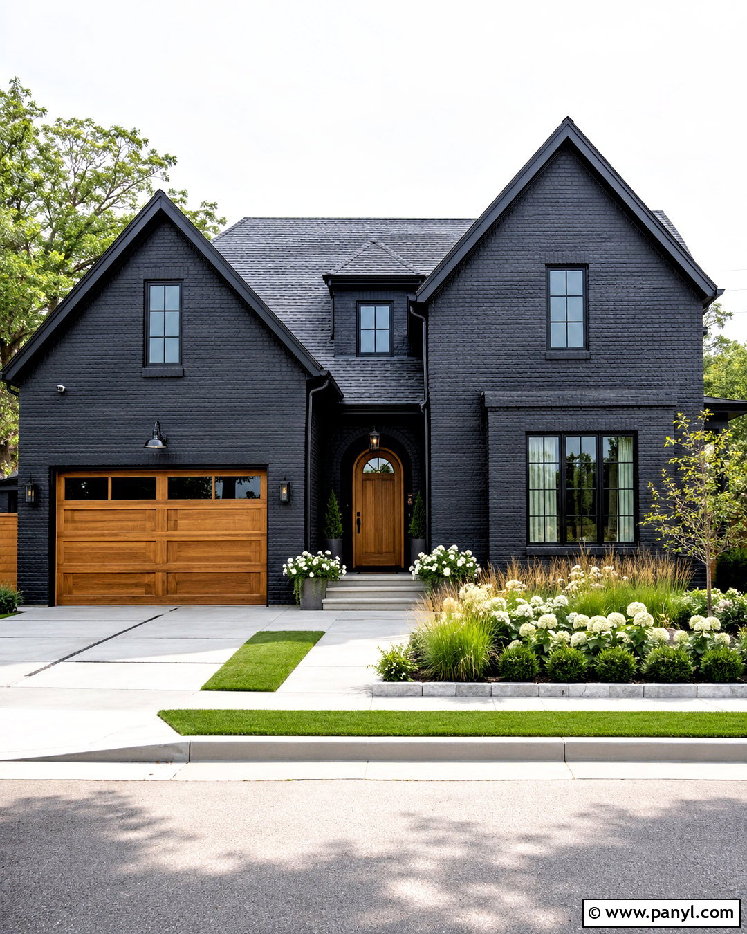 Black Painted Brick House - 20 painted brick house exterior before and after ideas