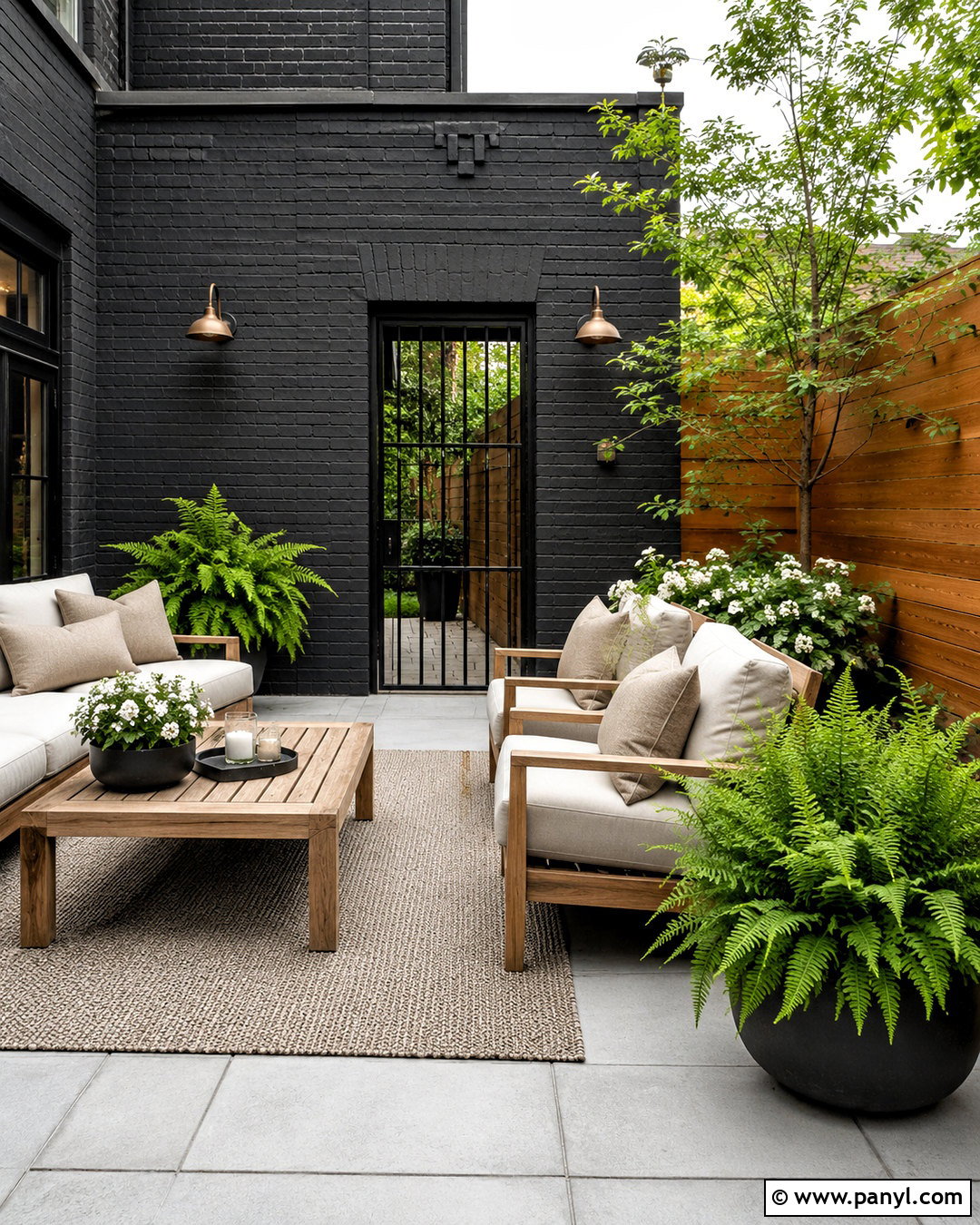 Black Painted Brick Wall - 20 painted brick wall exterior ideas