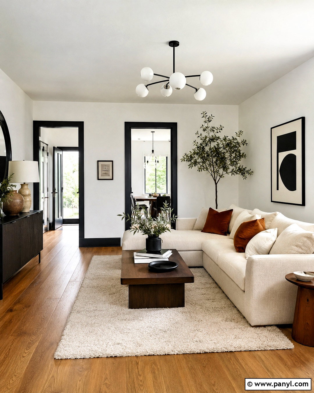 Black Painted Skirting With White Walls - 20 White Walls Painted Skirting Ideas