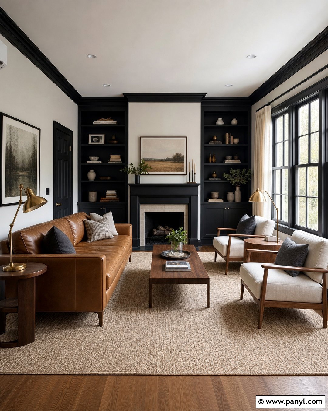 Black Painted Trim With White Walls - 30 painted trim white walls