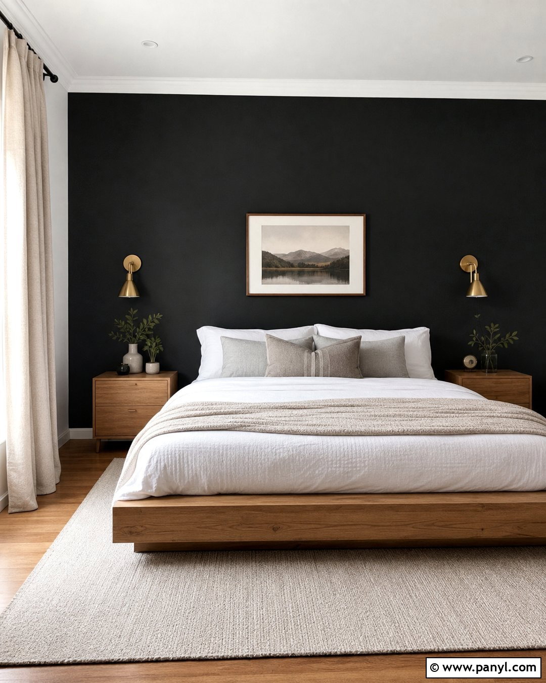 Black Painted Wall Bedroom - 20 Black Painted Wall In Room Ideas