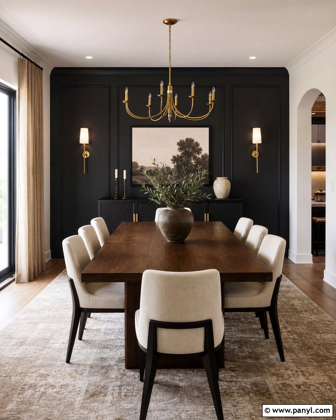 Black Painted Wall Dining Room - 20 Black Painted Wall In Room Ideas