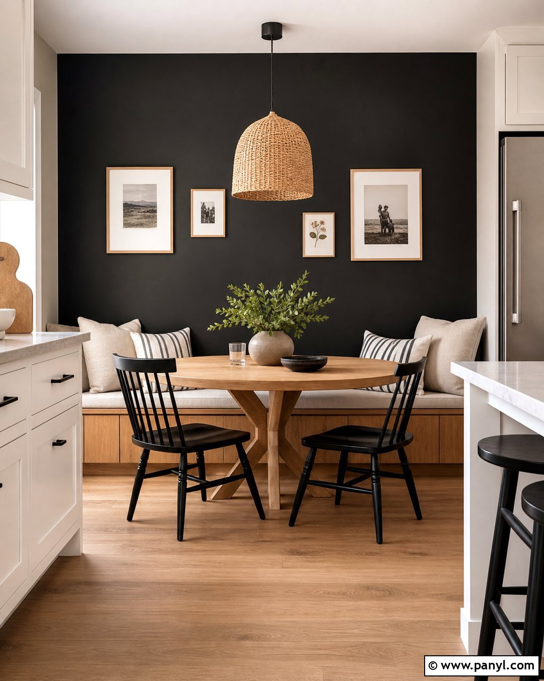 Black Painted Wall Kitchen Nook - 20 Black Painted Wall In Room Ideas