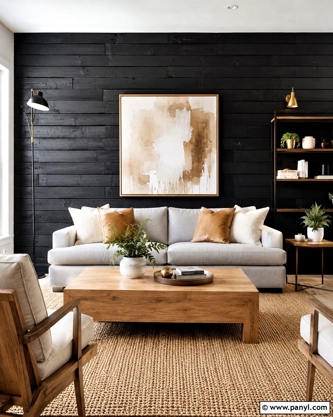 Black Pallet Accent Wall - 20 pallet accent wall ideas