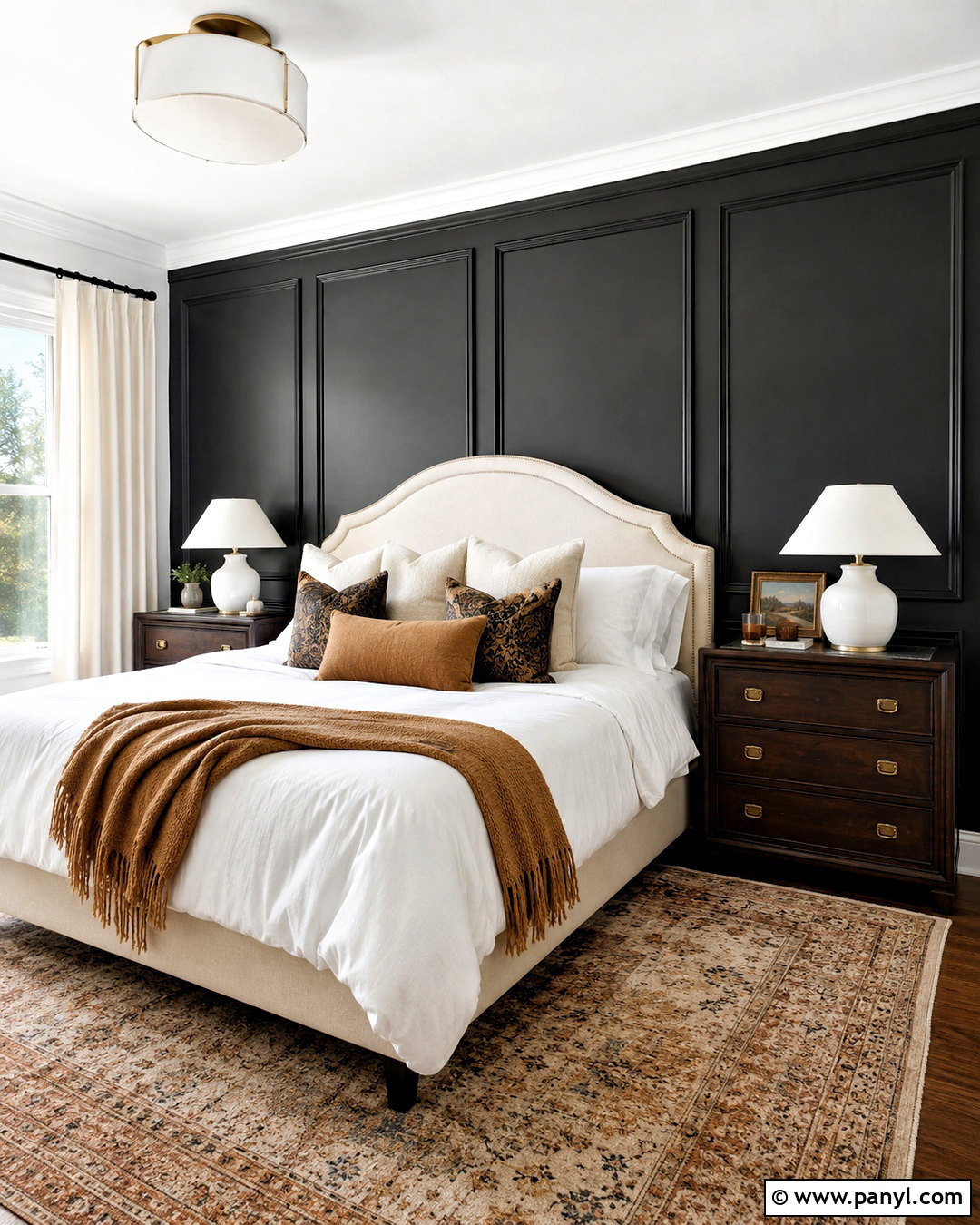 Black Panel Accent Wall Bedroom - 40 black accent walls