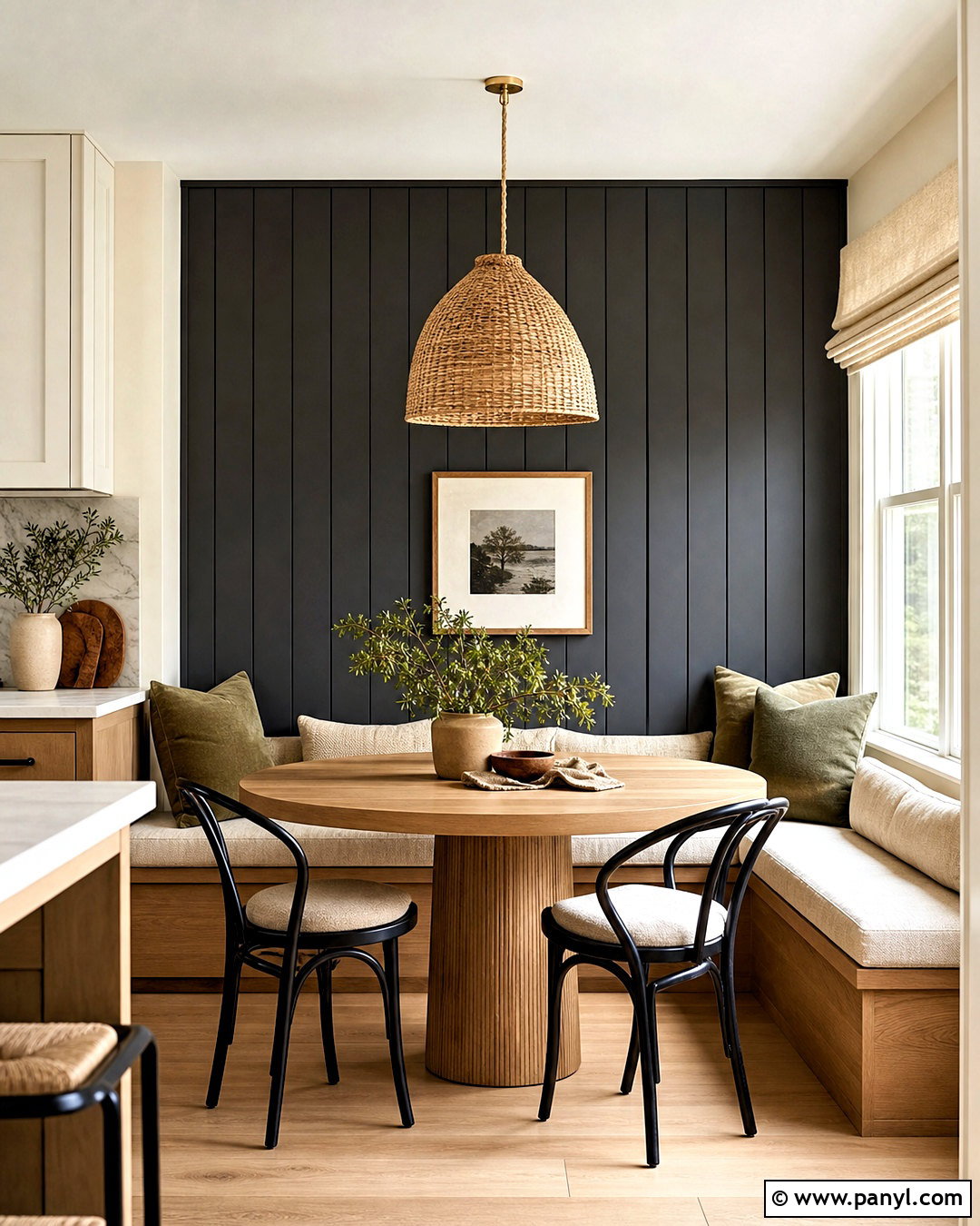 Black Panel Wall In Kitchen Nook - 20 black panel wall ideas
