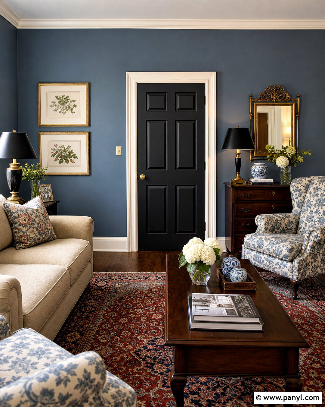 Black Paneled Door Traditional Interior - 20 black door interior design ideas