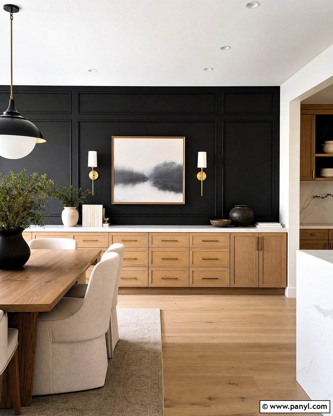 Black Paneling Kitchen Statement Wall - 20 kitchen statement wall ideas