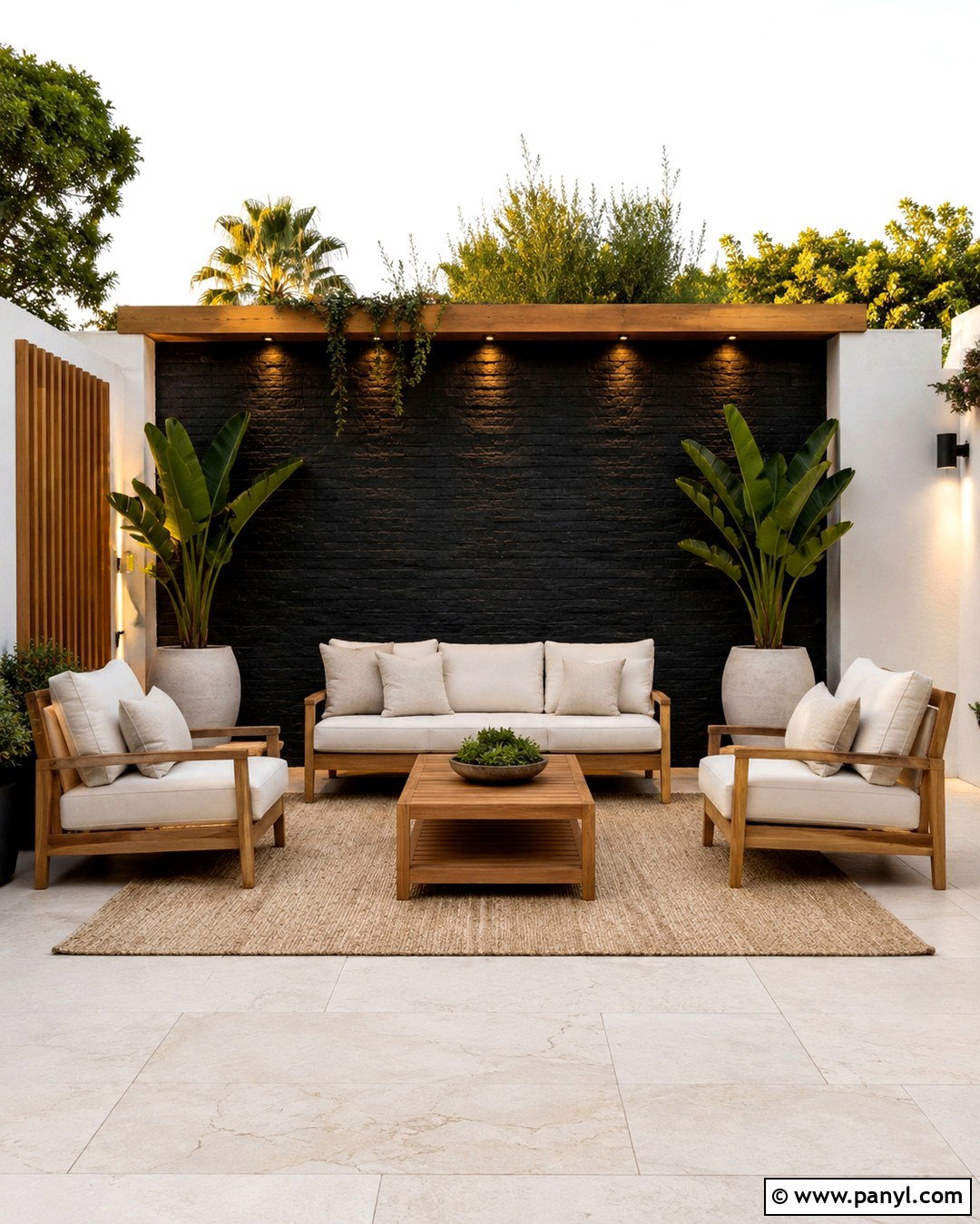 Black Patio Wall - 20 Patio Wall Color Ideas