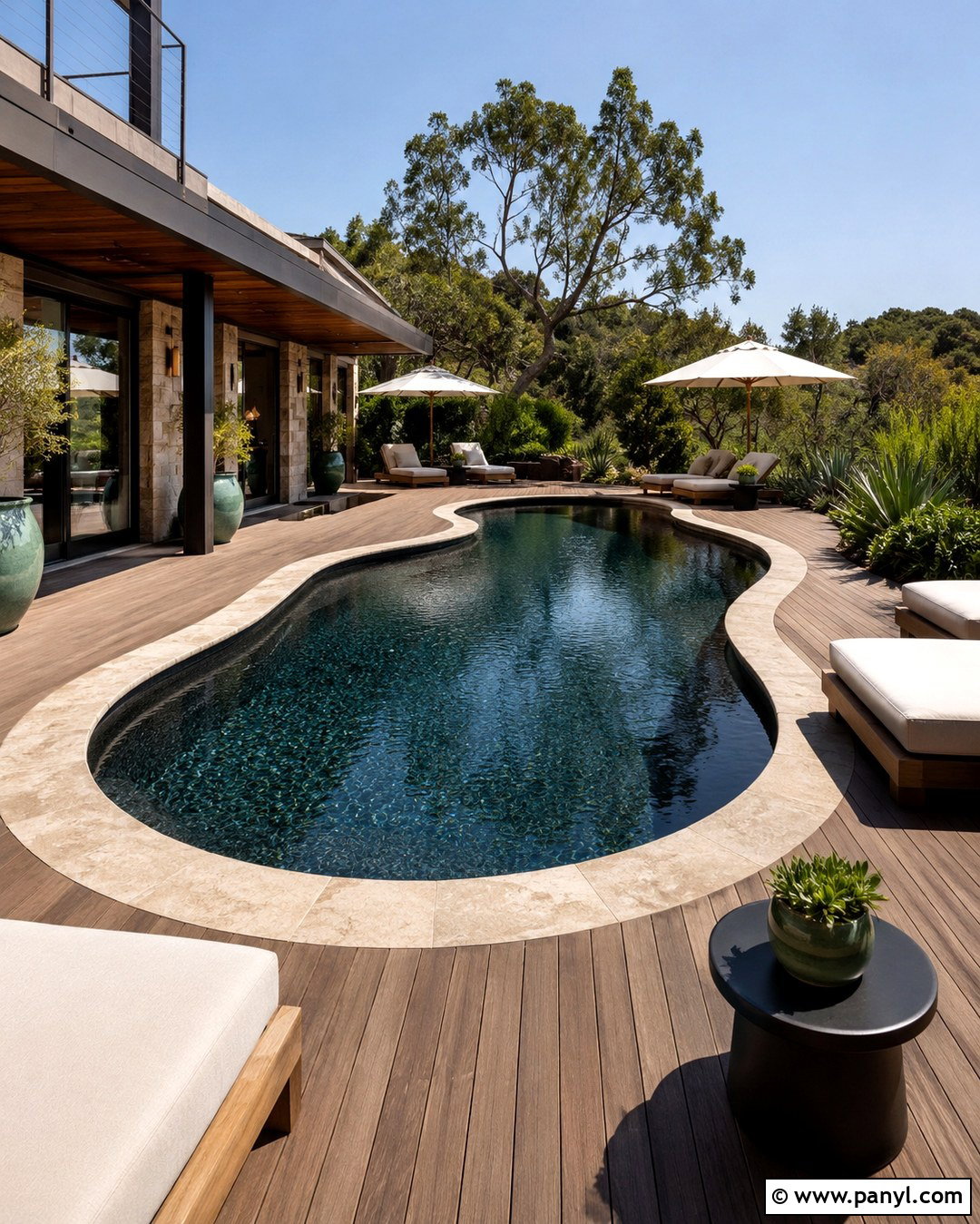 Black Pearl PebbleTec Pool - 20 pebble tech colors
