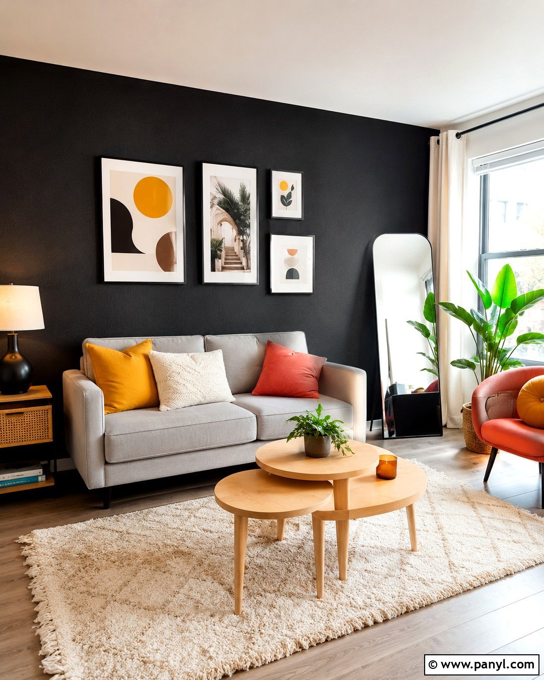 20 Black Accent Wall Apartment Ideas: Renter-Friendly Style