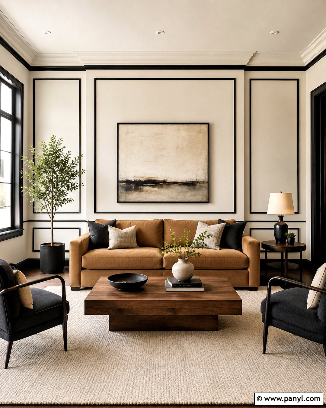 Black Picture Frame Molding - 20 black moldings and trim ideas