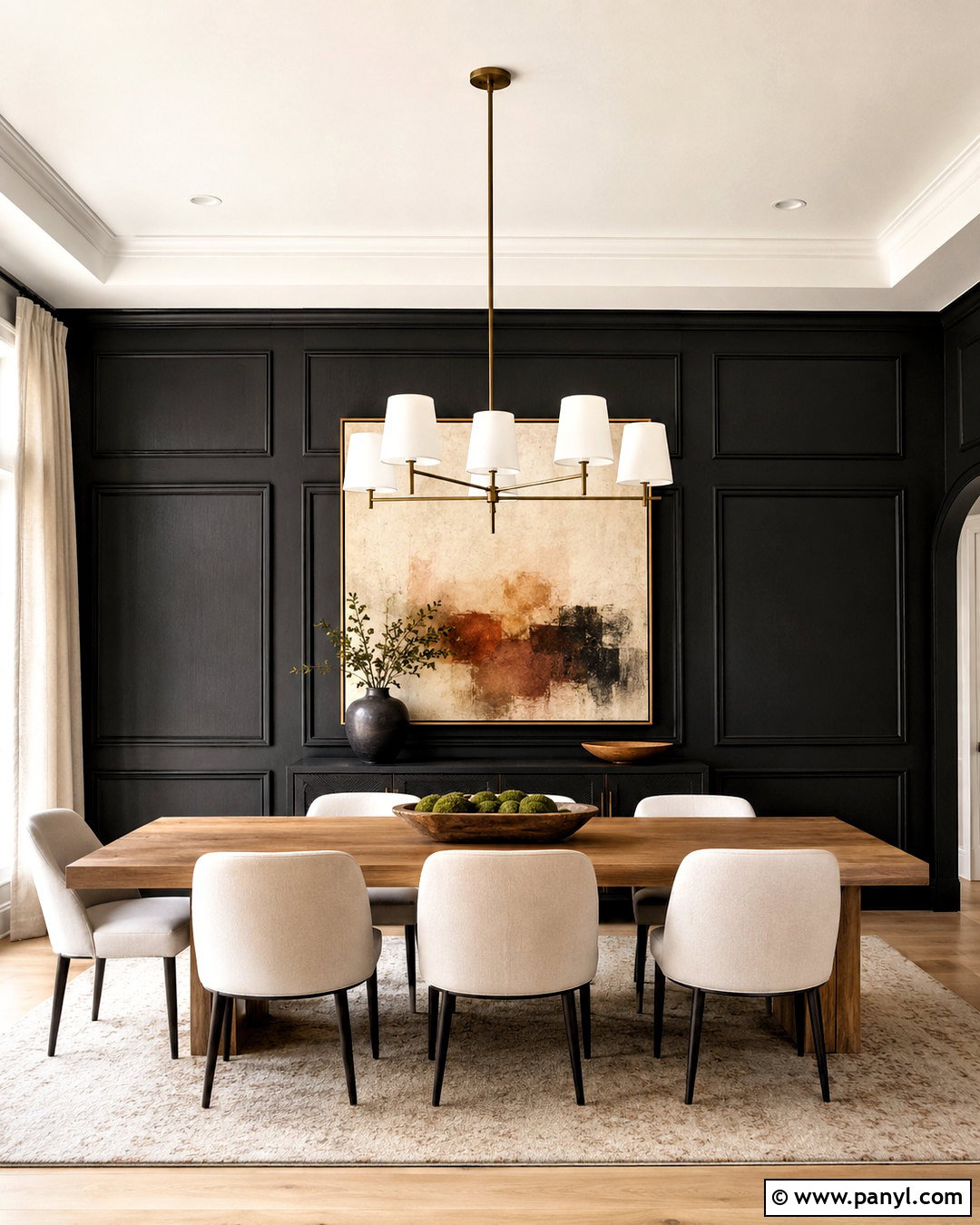 Black Picture Frame Wood Wall - 20 black wood wall ideas