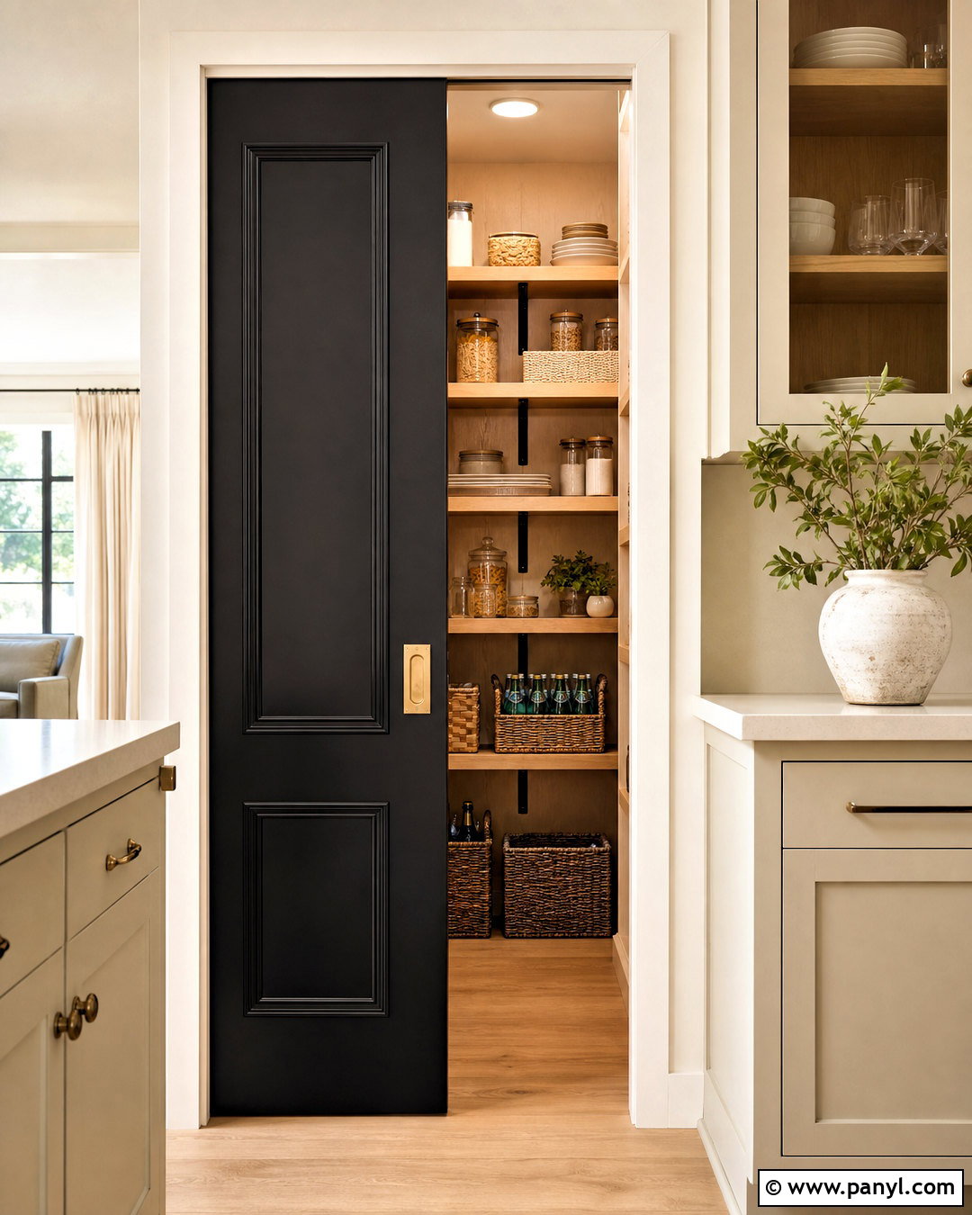 Black Pocket Door Pantry - 20 black door interior design ideas