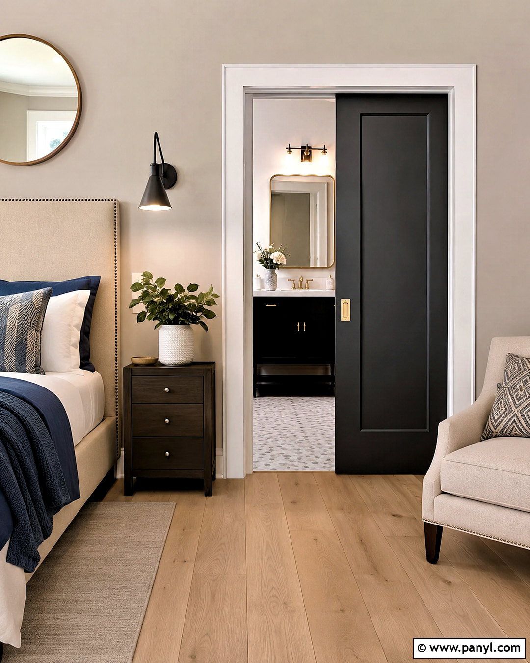 Black Pocket Door With White Trim - 20 black interior doors with white trim ideas