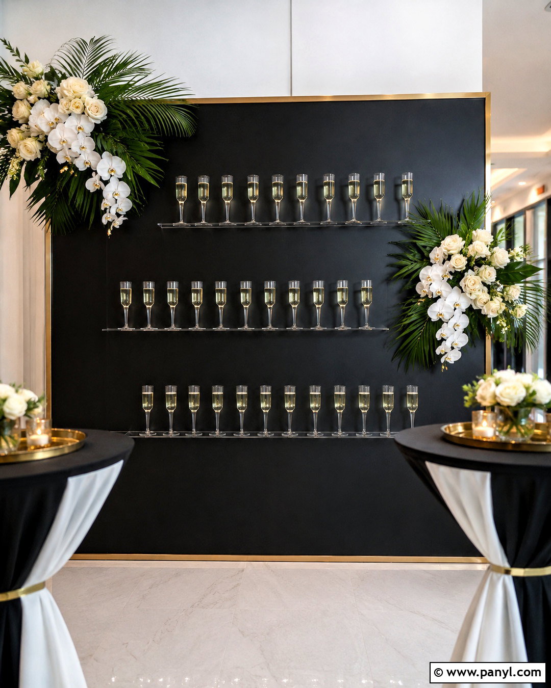 Black Prosecco Wall - 20 prosecco wall ideas