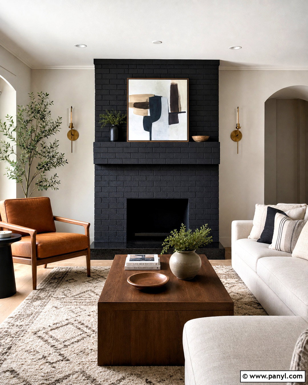 Black Red Brick Fireplace Makeover - 20 red brick fireplace makeover ideas