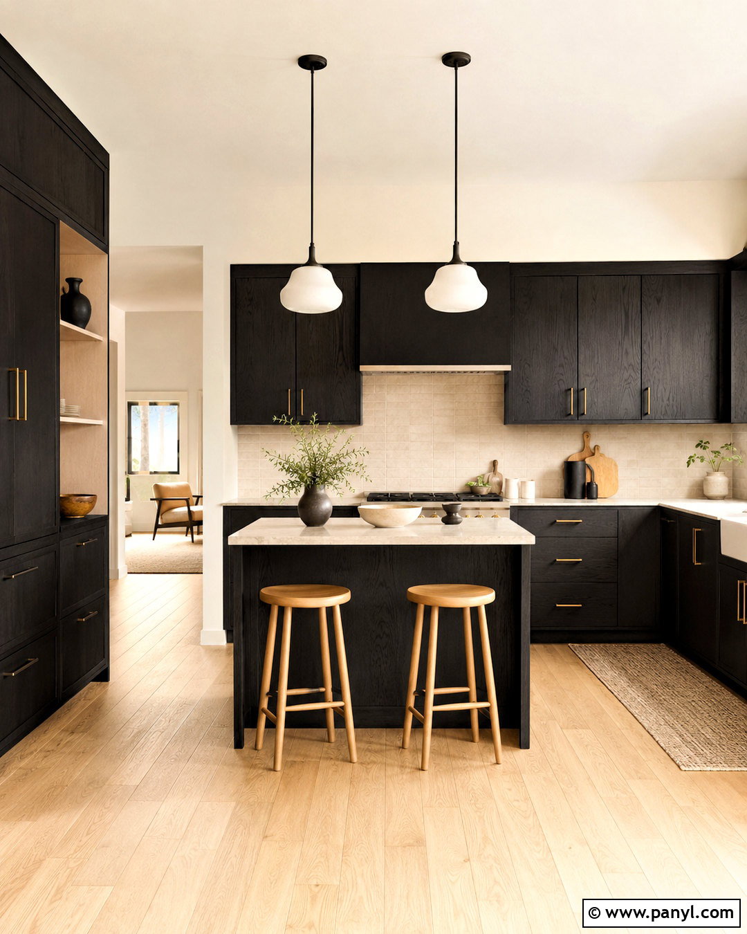 Black Scandinavian Kitchen - 20 black kitchen interior ideas