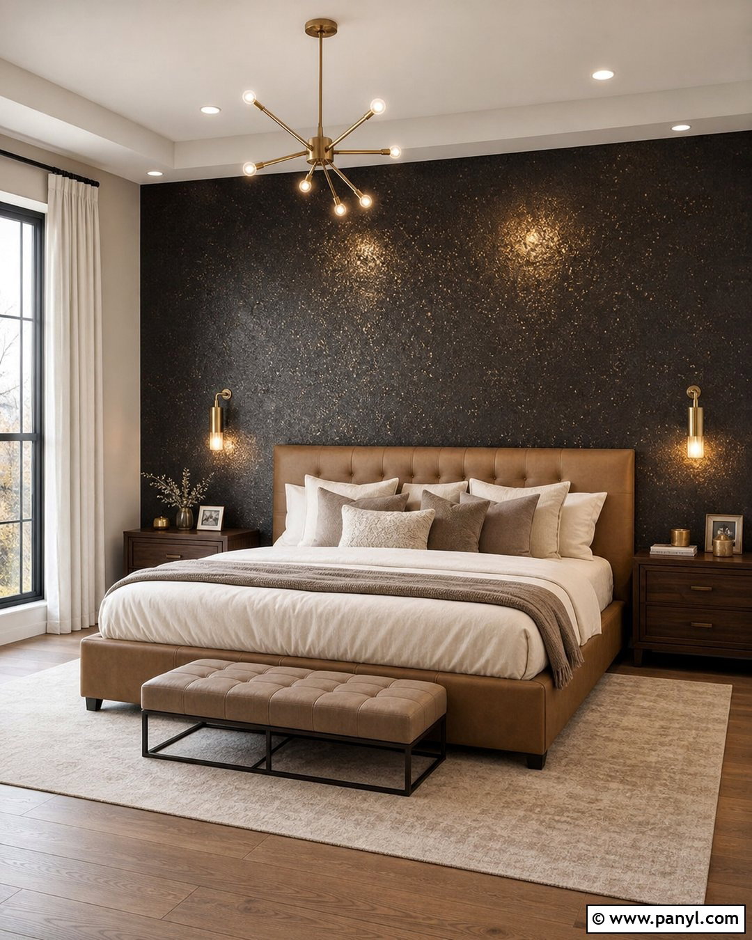 Black Shimmer Bedroom Wall - 35 black shimmer wall ideas