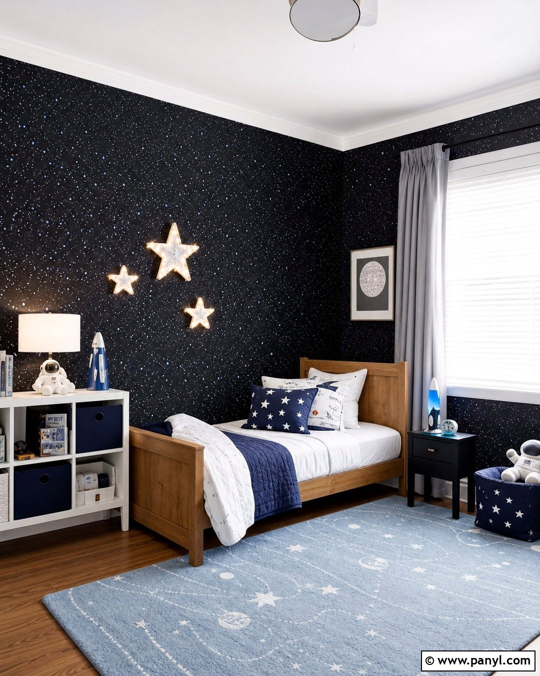 Black Shimmer Kids Bedroom Wall - 35 black shimmer wall ideas