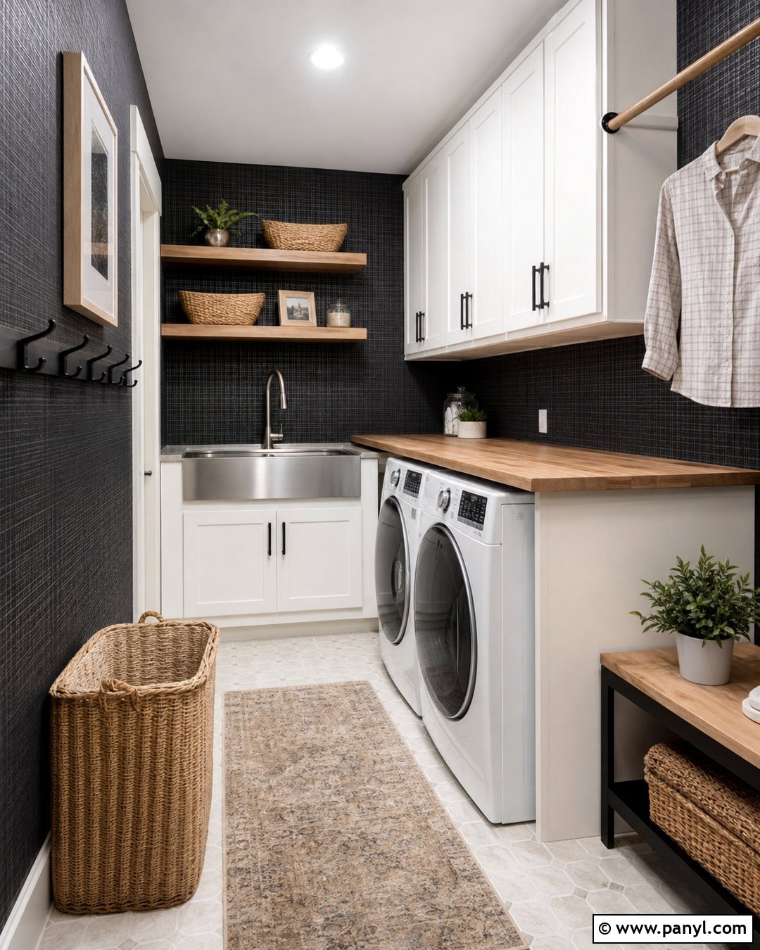 Black Shimmer Laundry Room Wall - 35 black shimmer wall ideas