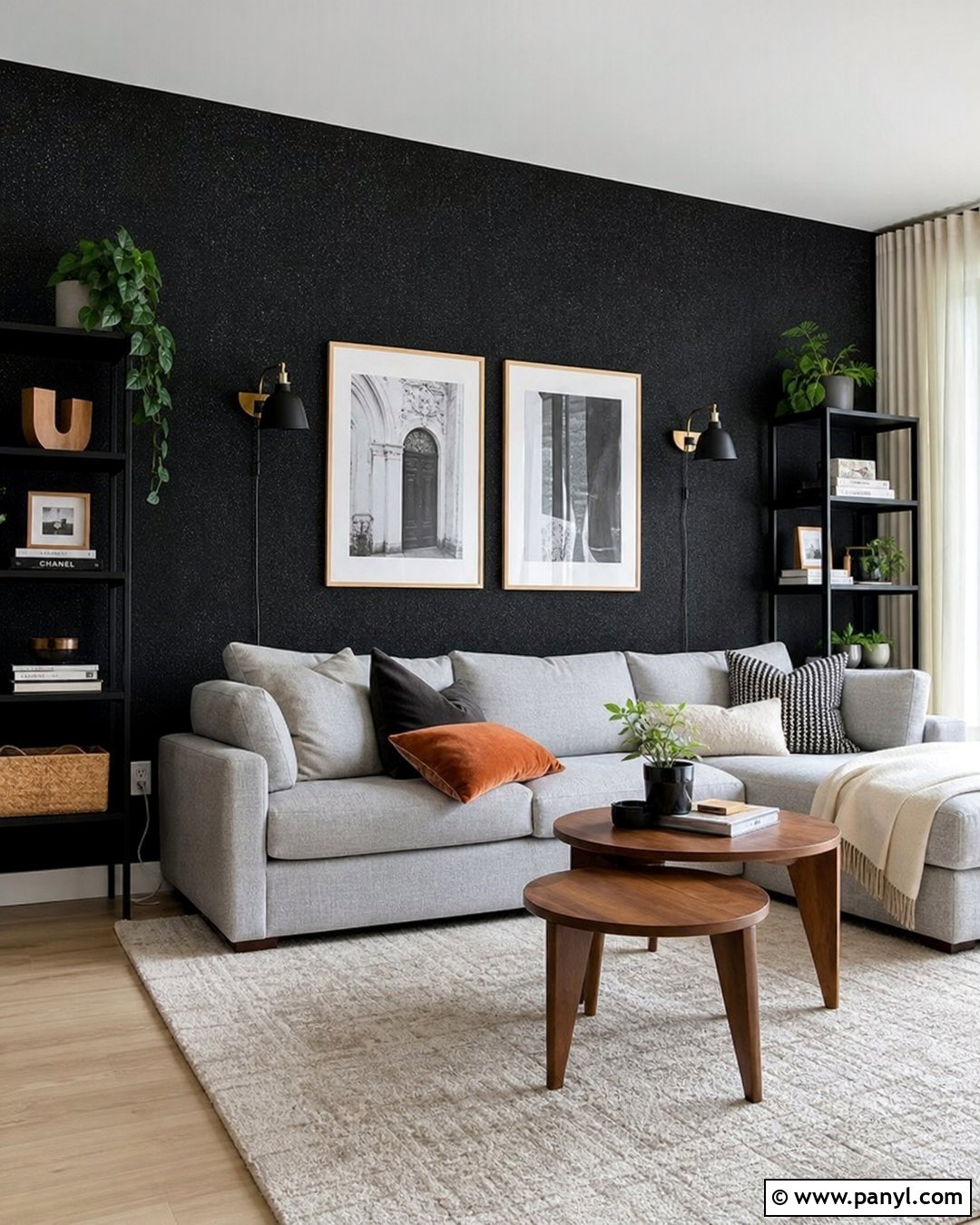 Black Shimmer Peel And Stick Wall - 35 black shimmer wall ideas