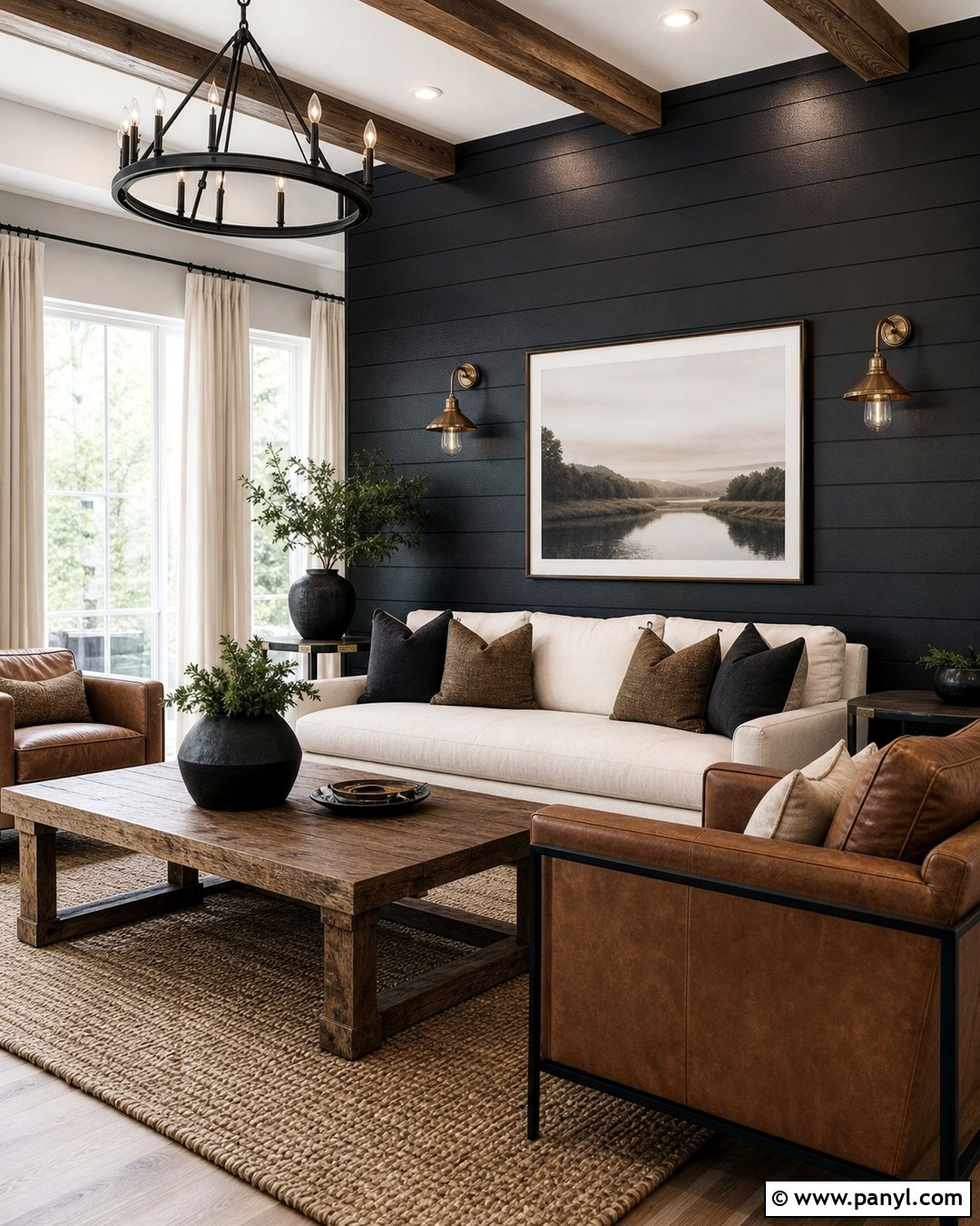 Black Shimmer Shiplap Wall - 35 black shimmer wall ideas