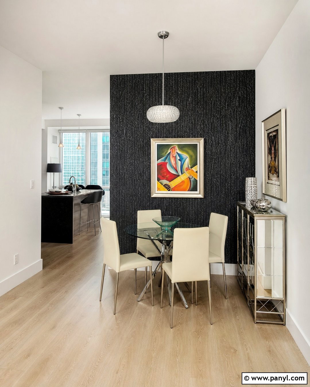 Black Shimmer Small Apartment Wall - 35 black shimmer wall ideas