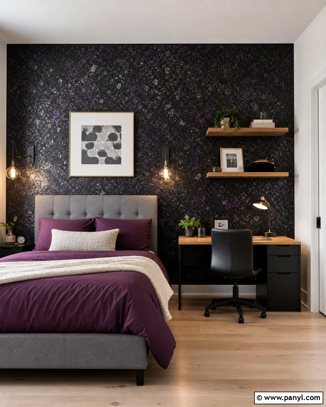 Black Shimmer Teen Bedroom Wall - 35 black shimmer wall ideas