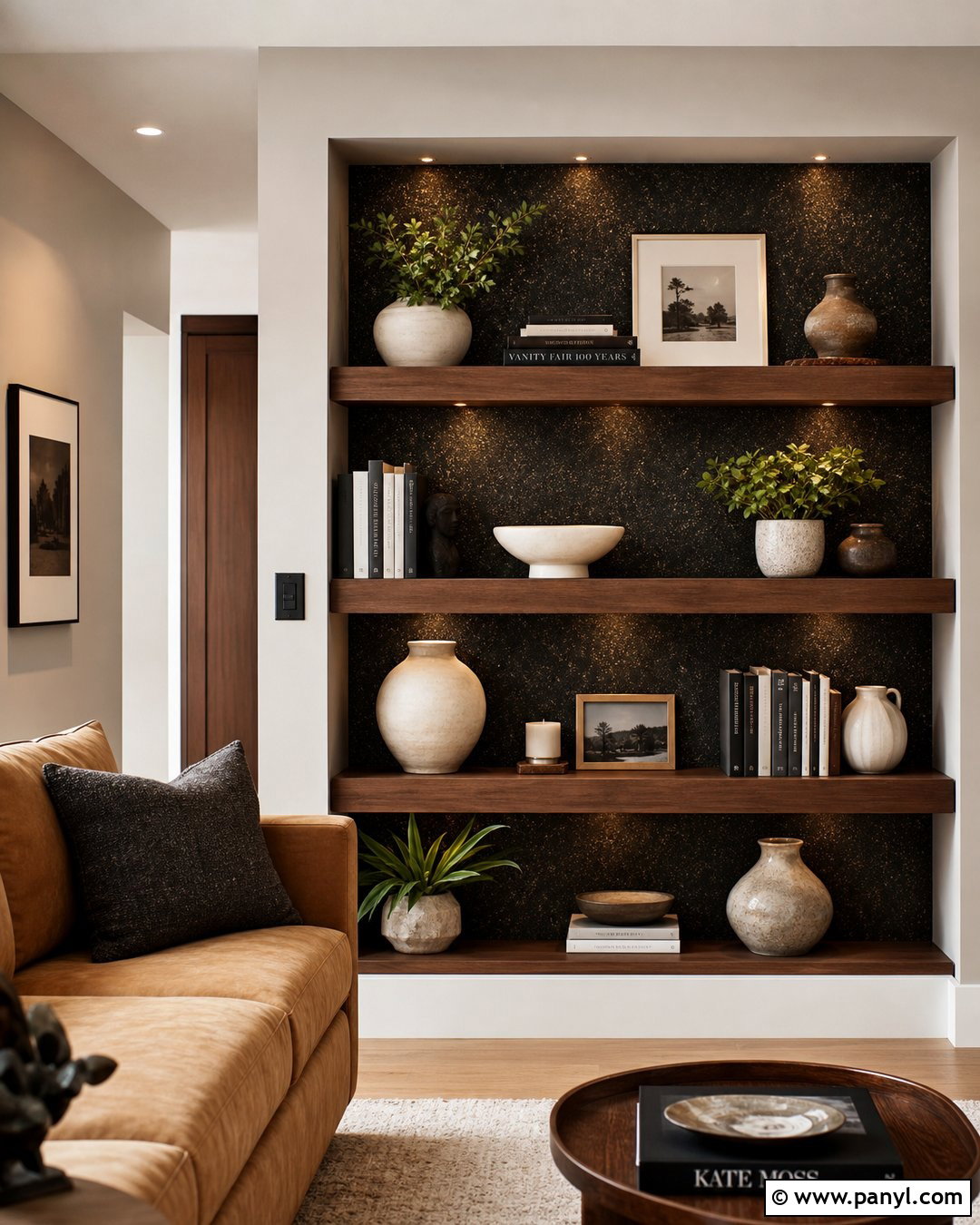 Black Shimmer Wall Niche - 35 black shimmer wall ideas