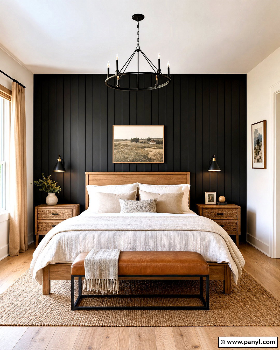 Black Shiplap Accent Wall - 20 black accent wall ideas