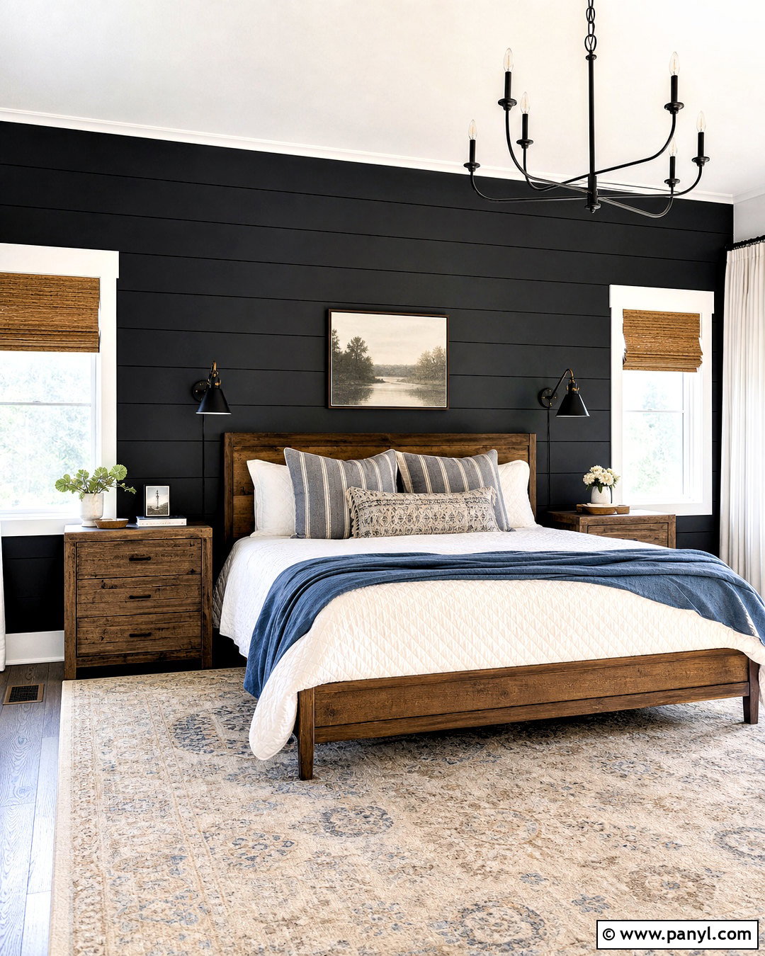 Black Shiplap Accent Wall Bedroom - 20 black accent wall bedroom ideas