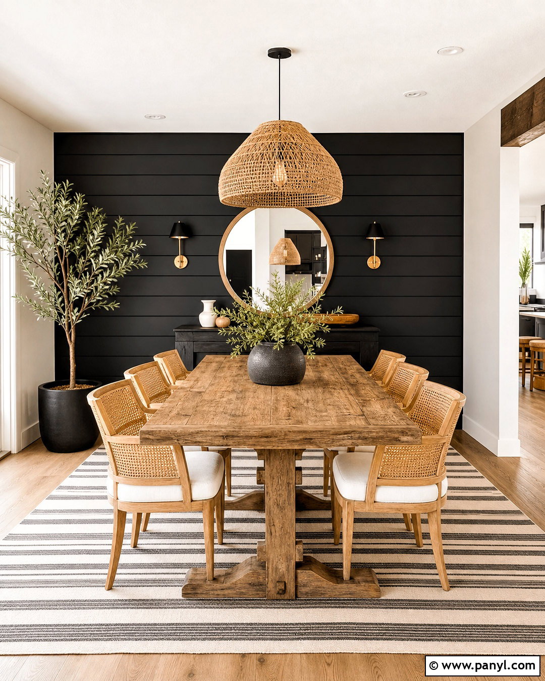 Black Shiplap Accent Wall Dining Room - 20 black accent wall dining room ideas