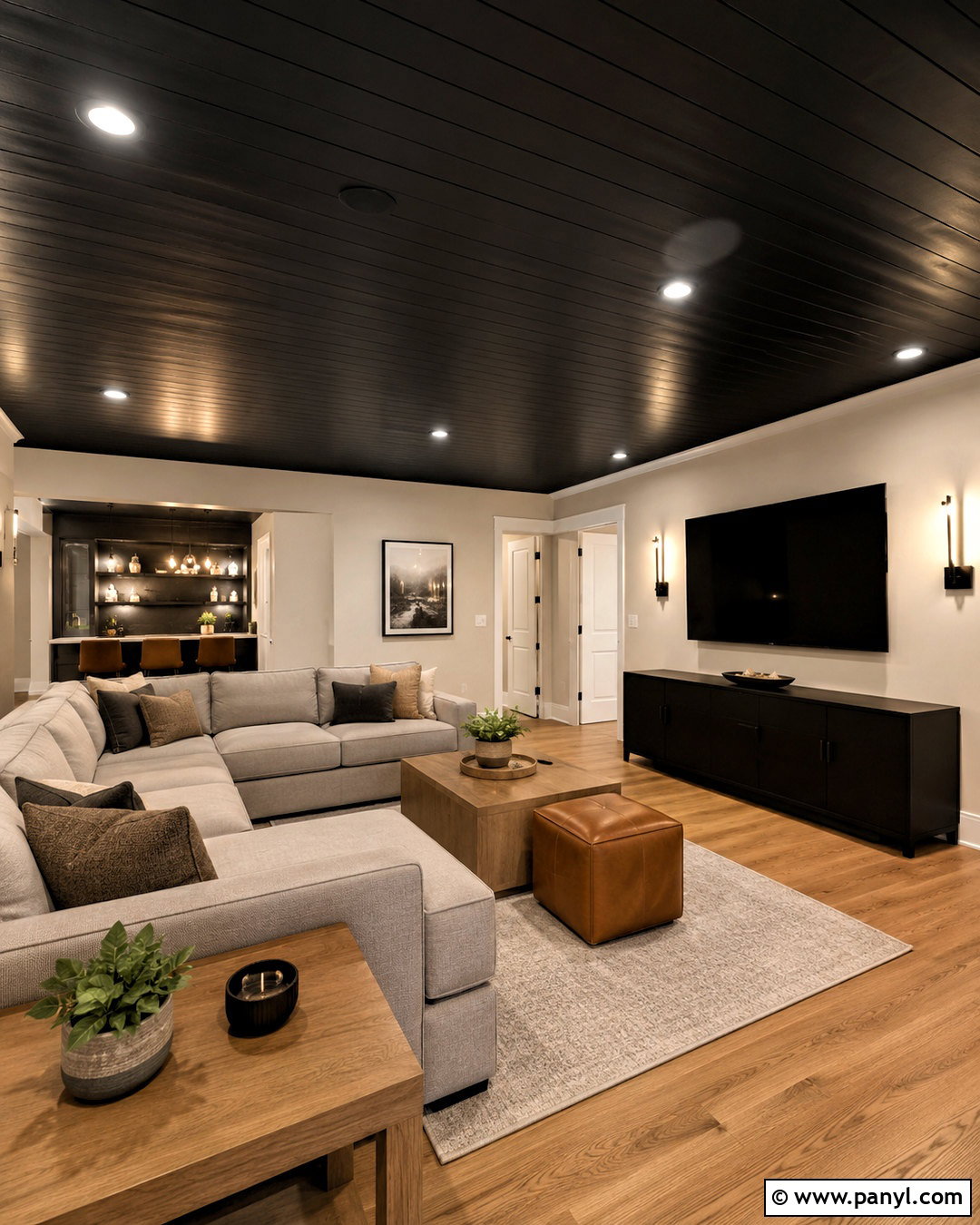 Black Shiplap Ceiling Basement - 20 black shiplap ceiling ideas