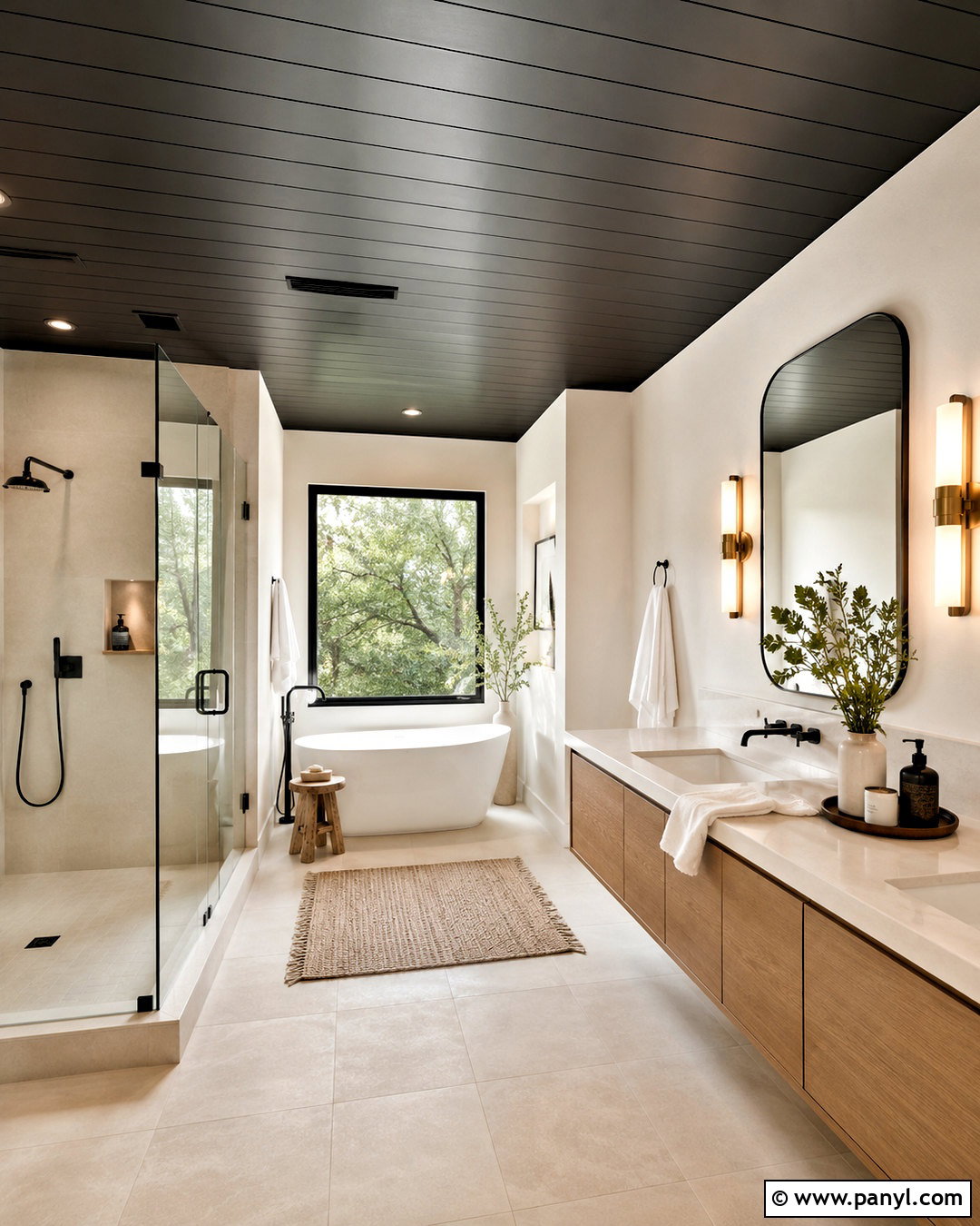 Black Shiplap Ceiling Bathroom - 20 black shiplap ceiling ideas