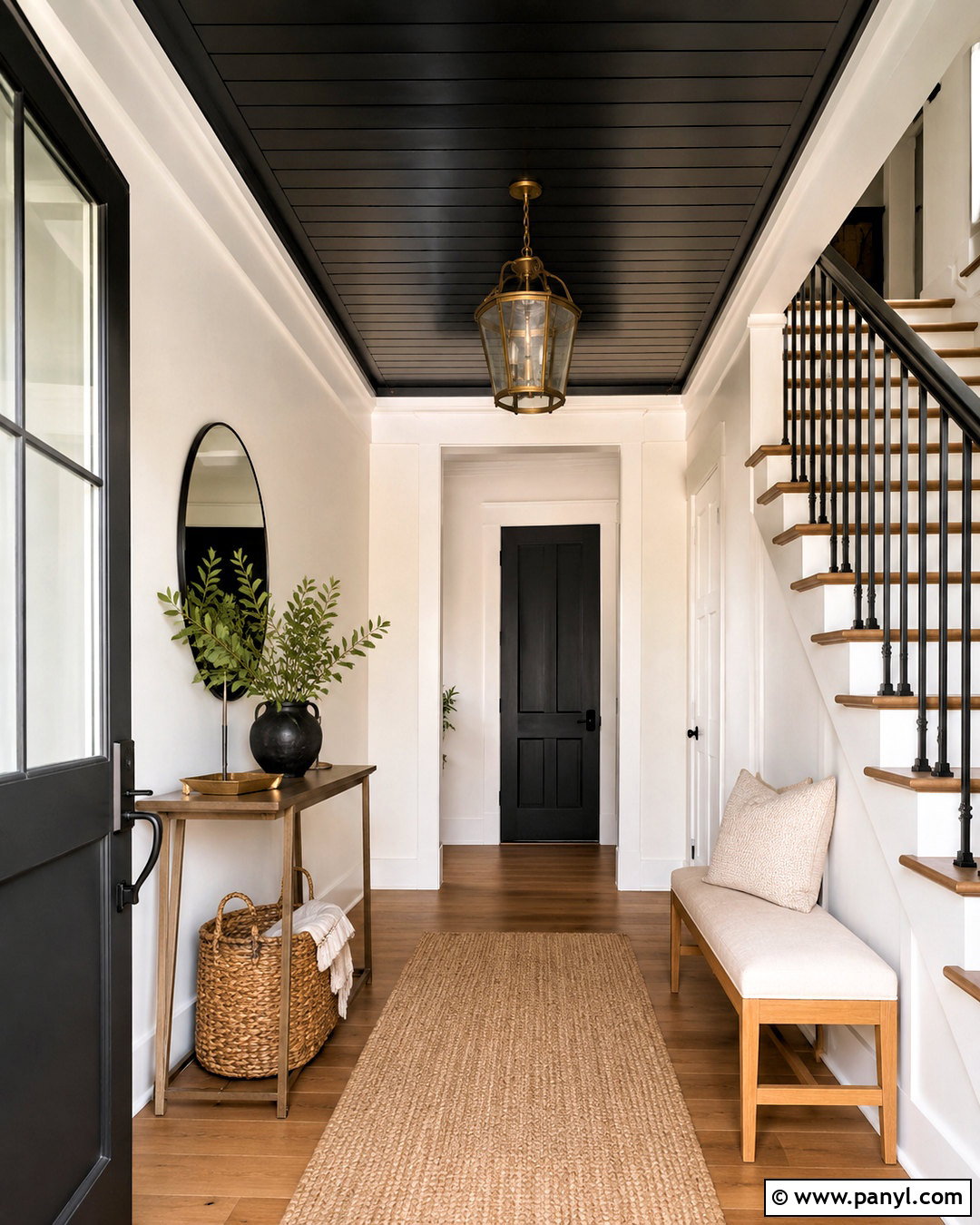 Black Shiplap Ceiling Entryway - 20 black shiplap ceiling ideas
