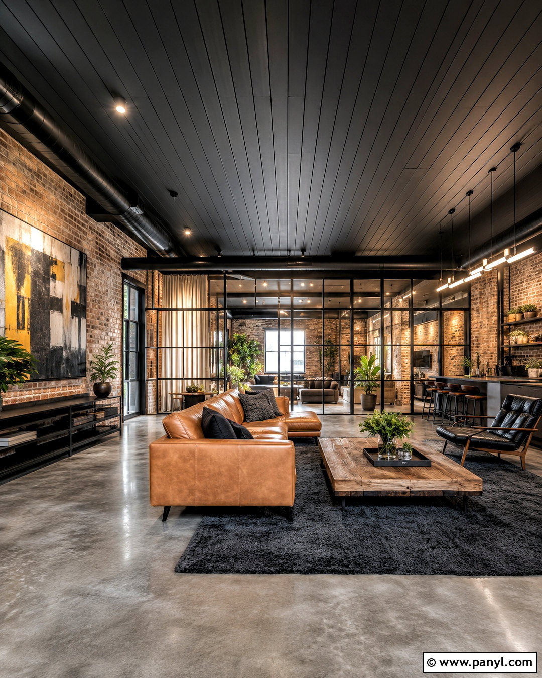 Black Shiplap Ceiling Industrial Loft - 20 black shiplap ceiling ideas