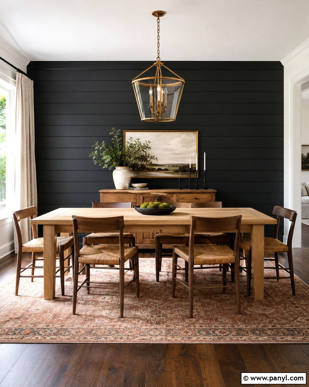 Black Shiplap Dining Room Wall - 20 Black Painted Shiplap Walls