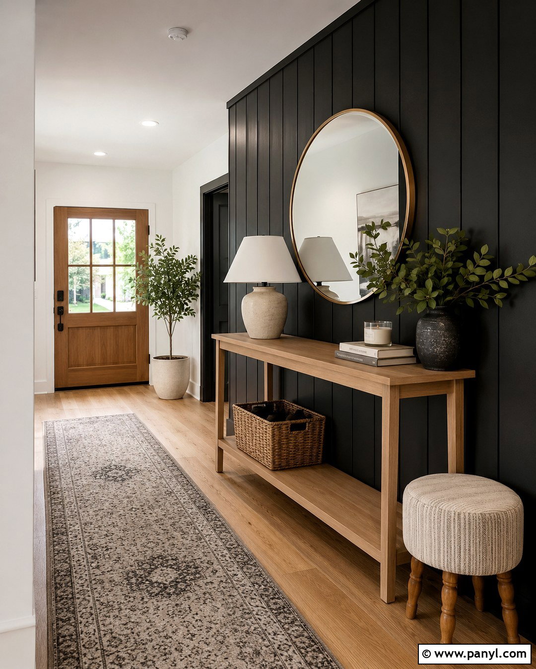 Black Shiplap Entryway Wall - 20 Black Painted Shiplap Walls