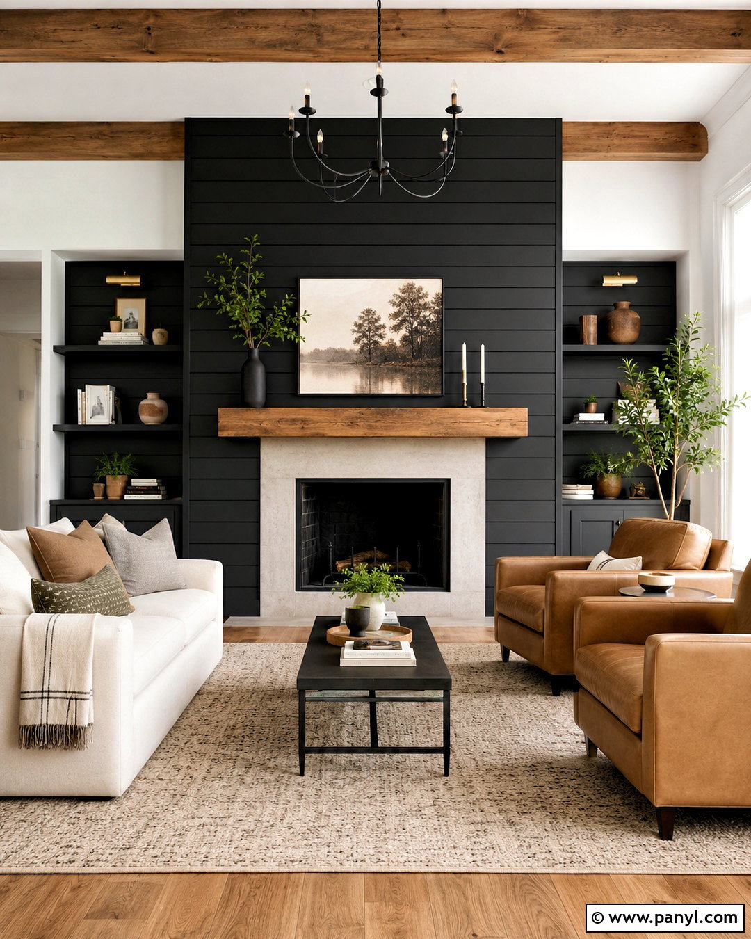 20 Black Shiplap Wall Living Room Ideas for Cozy Homes