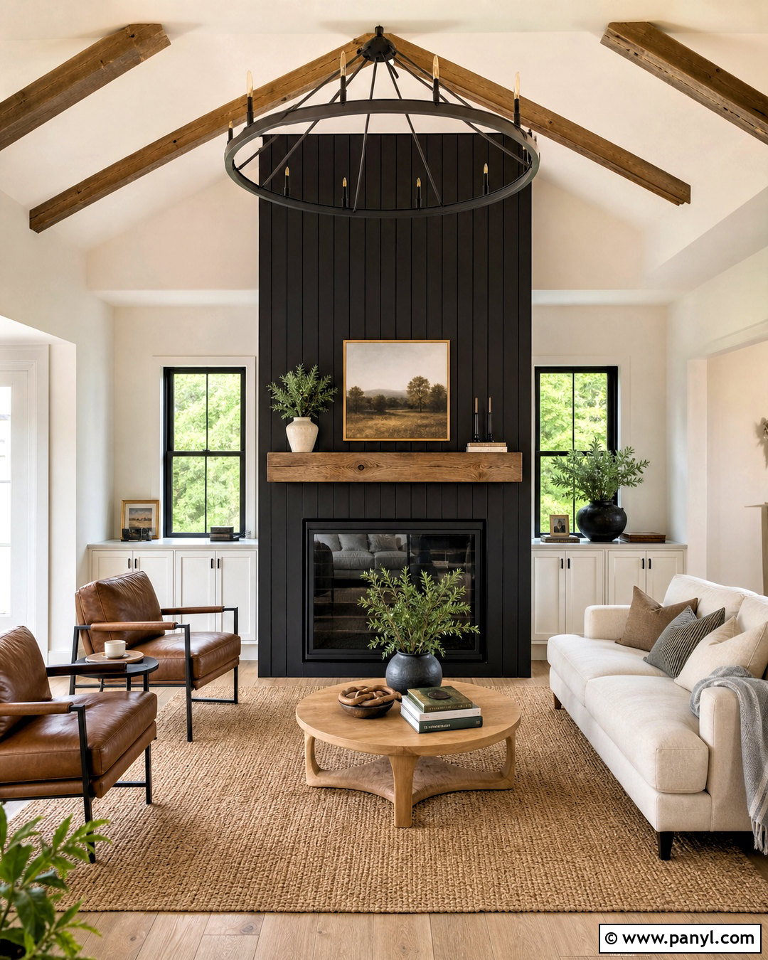 Black Shiplap Fireplace With White Walls - 20 living room with black fireplace ideas