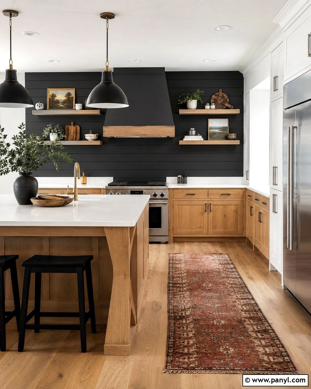 Black Shiplap Kitchen Wall - 20 Black Painted Shiplap Walls