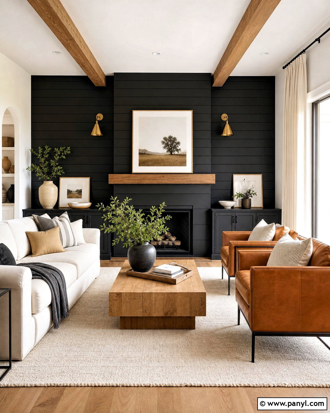 Black Shiplap Living Room Accent Wall - 20 accent wall for living room ideas