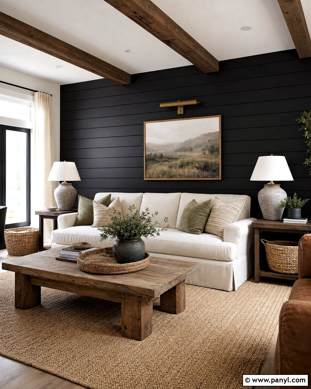 Black Shiplap Living Room Wall - 20 black interior walls