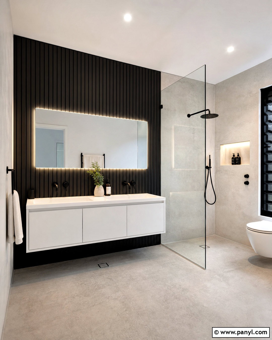 Black Shiplap Modern Bathroom - 20 black shiplap bathroom ideas