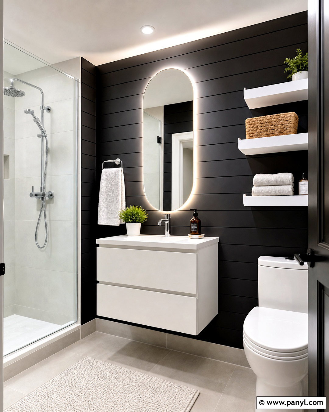 Black Shiplap Small Bathroom - 20 black shiplap bathroom ideas